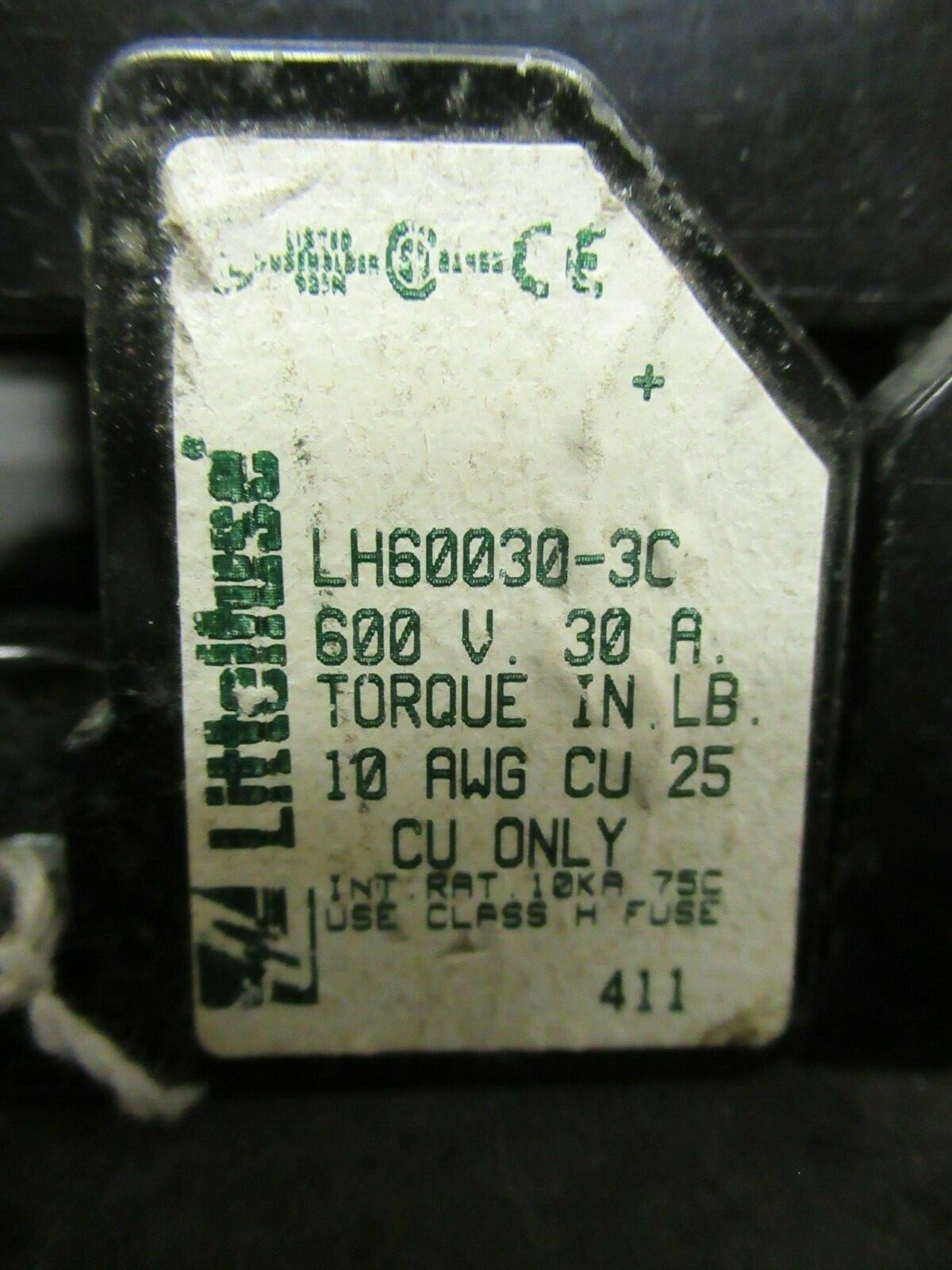 Used LOT OF 3 LITTELFUSE FUSE HOLDER LH60030-3C FOR 30 AMP 600 V *WARRANTY INCLUDED*