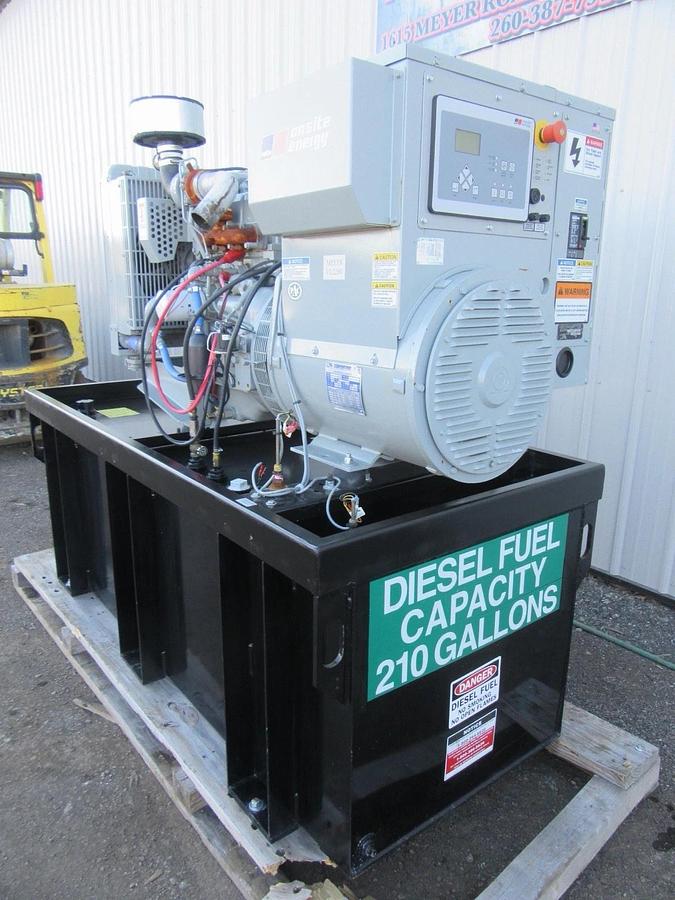 Used 30KW DIESEL GENERATOR MTU 120/240 VOLT 4024 JOHN DEERE 391 HRS SINGLE PH VIDEO