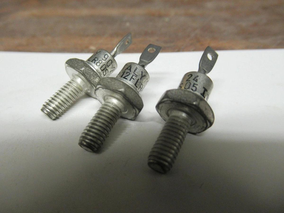 Used (3) VISHAY INTERTECHNOLOGY 12FLR80S05 GENERAL PURPOSE RECTIFIER DIODE STUDS