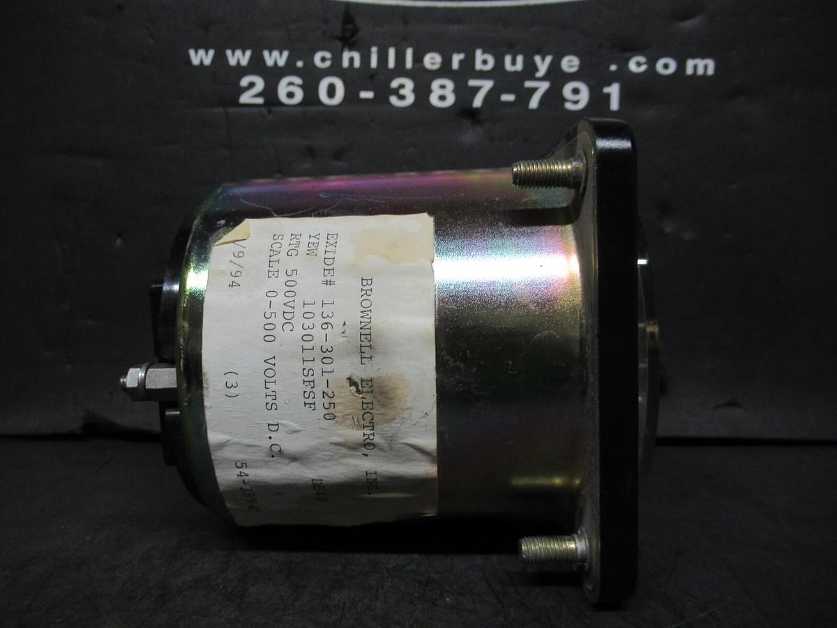 Used YOKOGAWA / BROWNELL ELECTRO DC VOLT METER 500 MAX 103011SFSF / 136-301-250