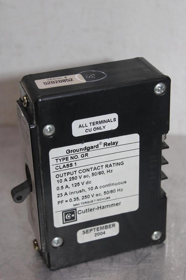 Used CUTLER-HAMMER GROUNDGARD RELAY 5264C09H01 10 AMP 250 VAC 50/60 HZ *WARRANTY*