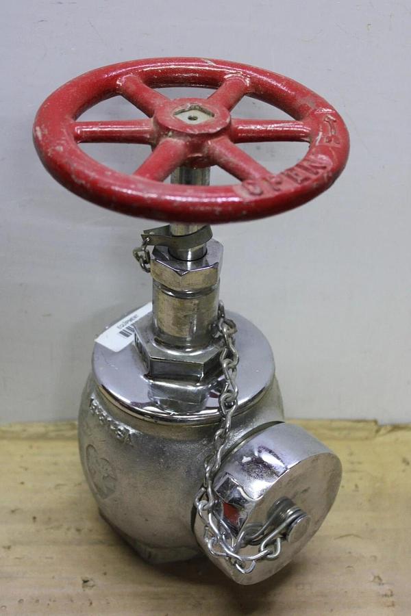 Used ELKHART BRASS U ANGLE FIRE HOSE VALVE 2.5" 15-31-SA 300 PSI **WARRANTY**