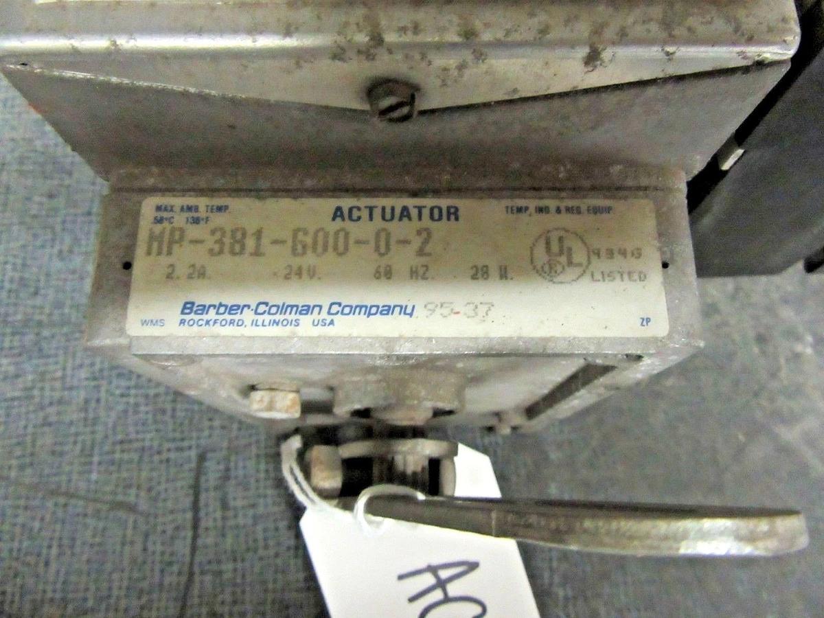 Used BARBER COLMAN MP-381-600-0-2 ACTUATOR 24V 2.2A 28W W/ CP-8301-024-1 DRIVE