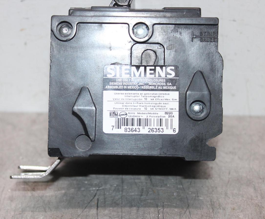 LOT OF 5 NEW SURPLUS SIEMENS BRREAKER B120 20 AMP 120/240V 1-POLE