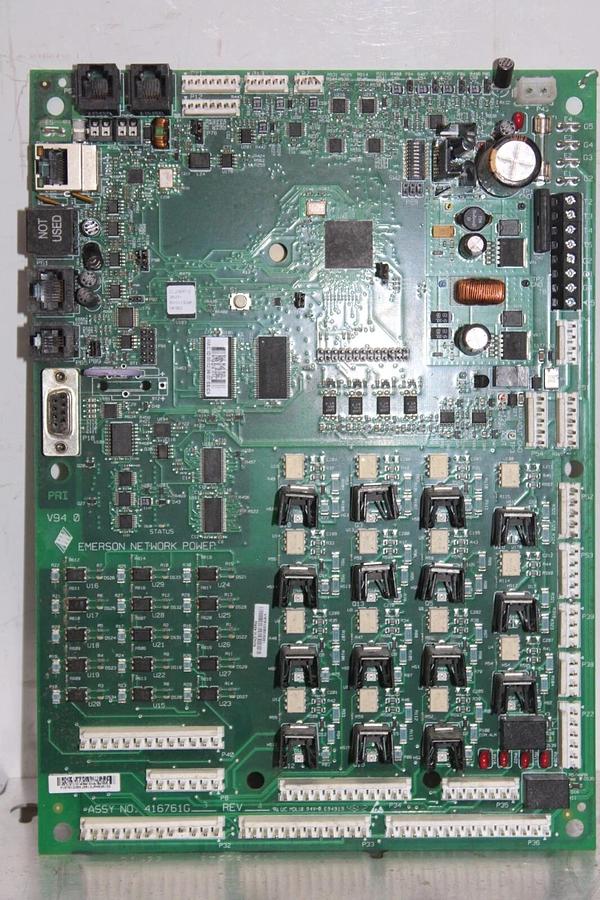 Used EMERSON NETWORK POWER CIRCUIT BOARD 416761G3 REV. 4 **WARRANTY INCLUDED**