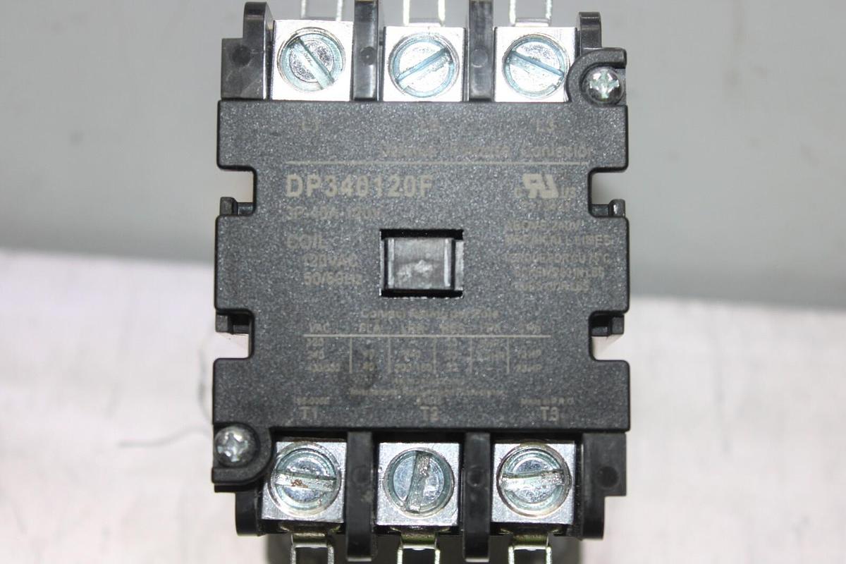 Used IRP CONTACTOR DP340120F 40 AMP 3-POLE 600 VAC 3-PHASE COIL: 120 V