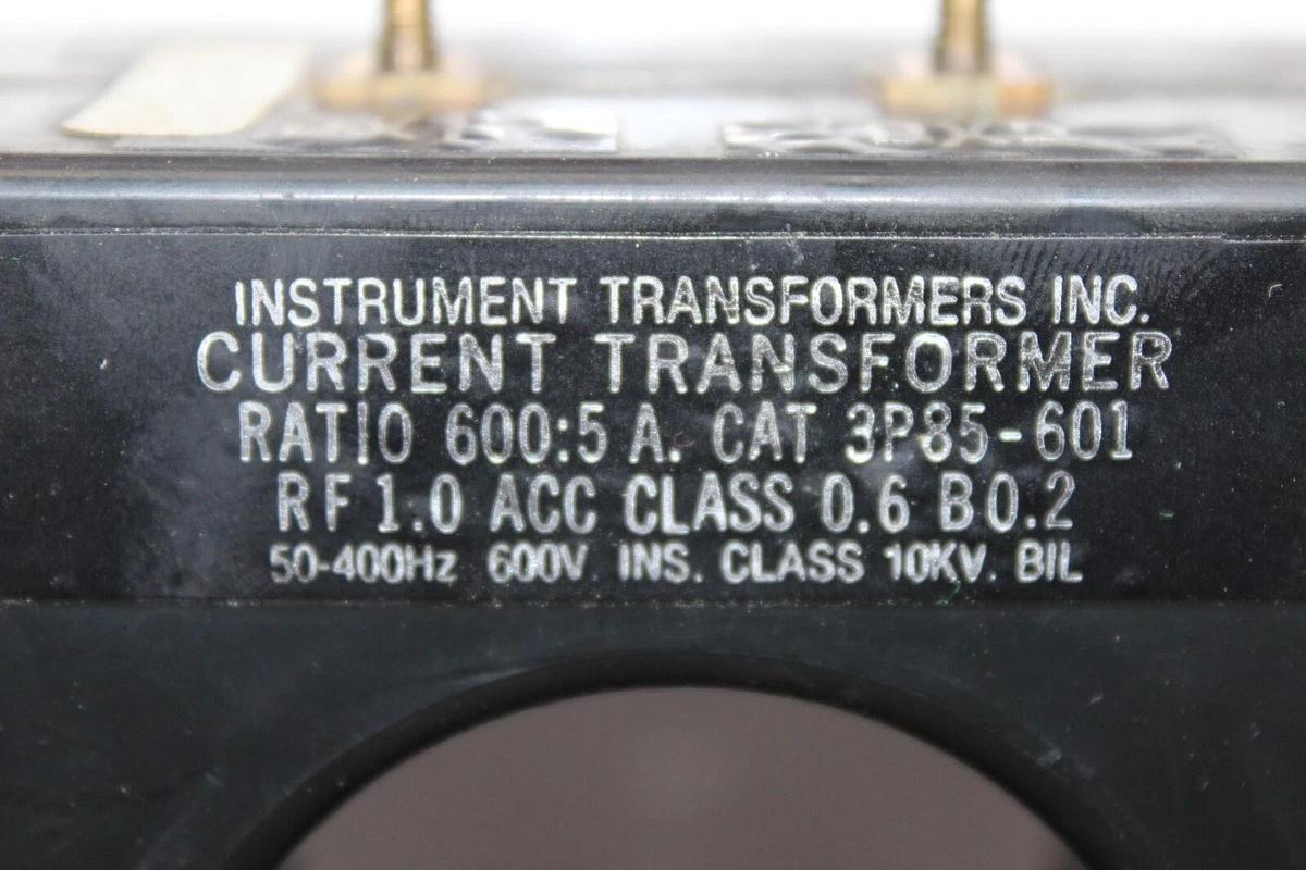 Used WESTINGHOUSE CURRENT TRANSFORMER 3P85-601 2092A37H08 600:5 AMP 600 VOLT