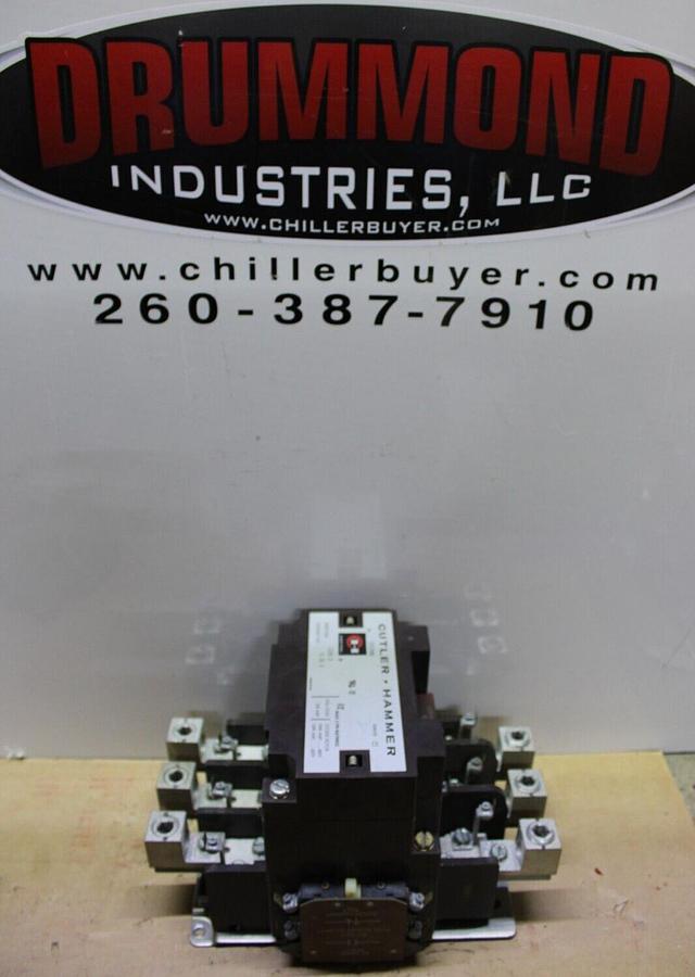 Used CUTLER HAMMER CONTACTOR C832KN6 SERIES C1 200 AMP 3-PHASE 3-POLE COIL: 120V