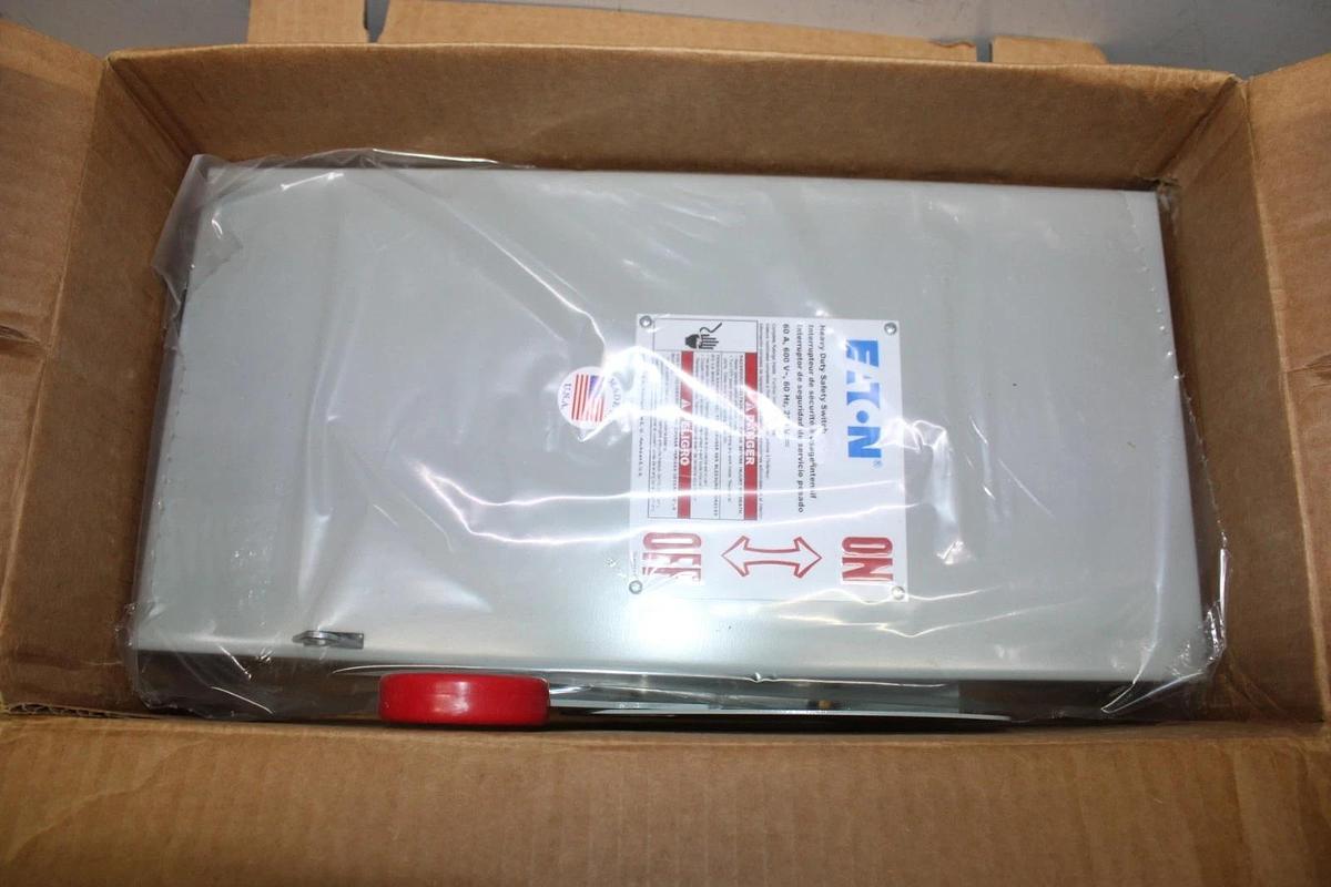 NIB EATON HEAVY DUTY SAFETY SWITCH DH362UGK 60 AMP 600 VAC 3-POLE TYPE 1
