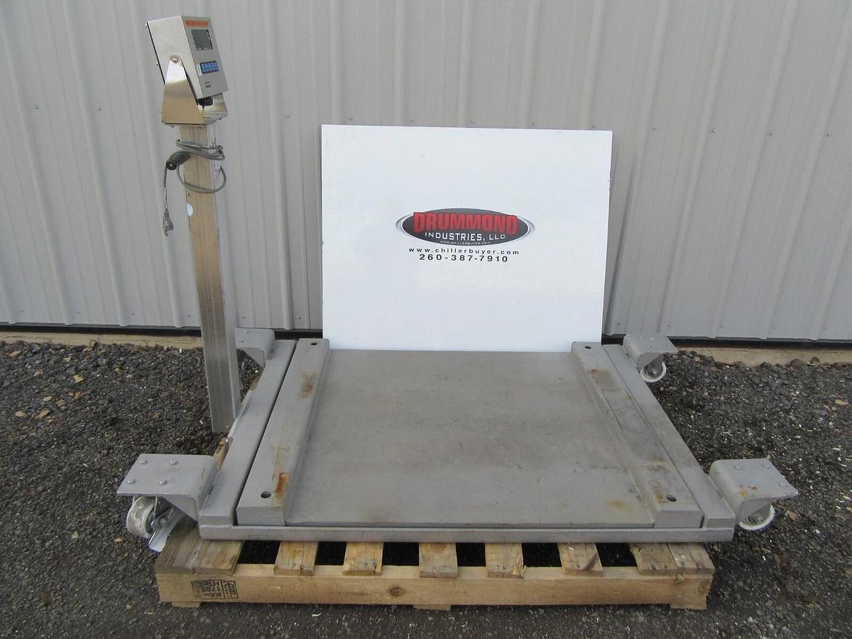 Used 3' X 3' SPX / GSE PROVEX PORTABLE FOOD GRADE STAINLESS FLOOR SCALE FAIRBANKS