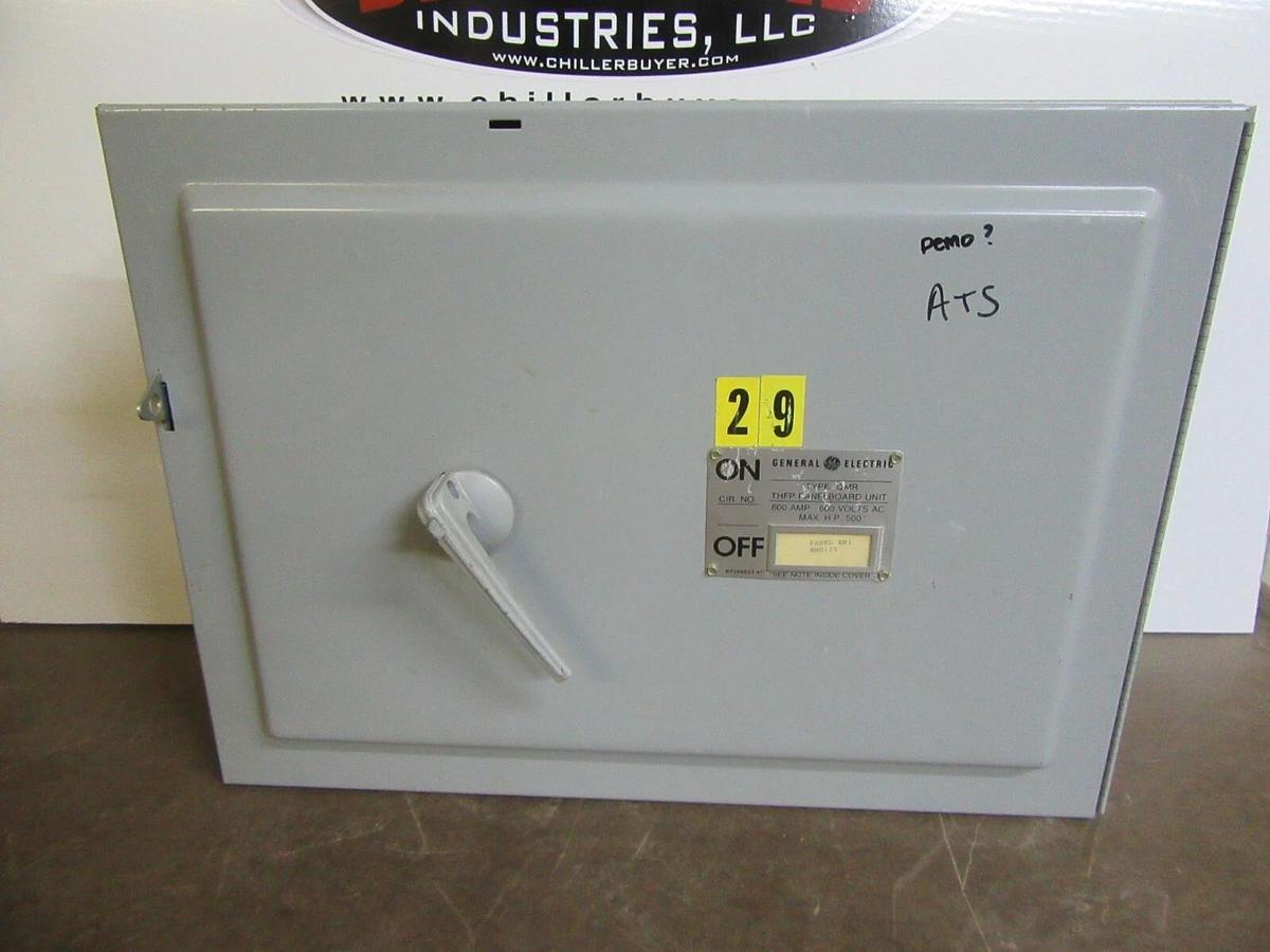 Used GE QMR PANELBOARD FUSIBLE DISCONNECT THFP366 600 AMP 600 VAC 500 HP 3-PHASE