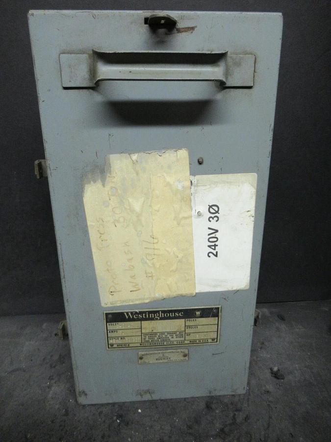 Used WESTINGHOUSE COP 30 AMP 240V FUSIBLE BUSS BUS PLUG STYLE 454D339G03 TAP