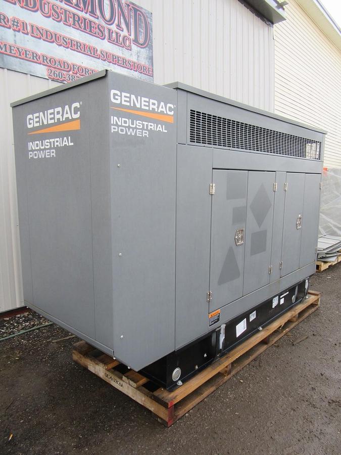 Used 48 KW 50 KW GENERATOR GENERAC NAT GAS LP PROPANE 120/240 V 1 PH 142 HRS WE SHIP