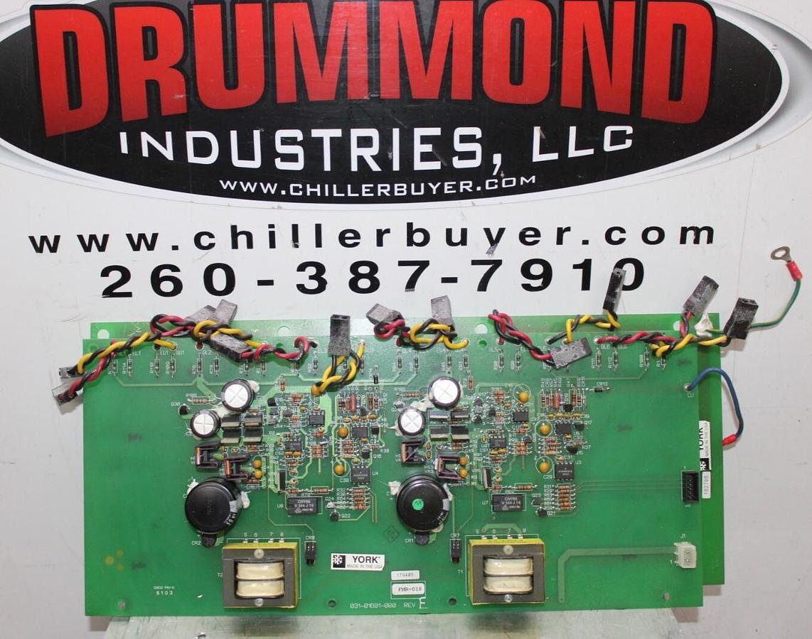 Used YORK VFD GATE CONTROL CIRCUIT BOARD 031-01681-000 REV. F **WARRANTY**
