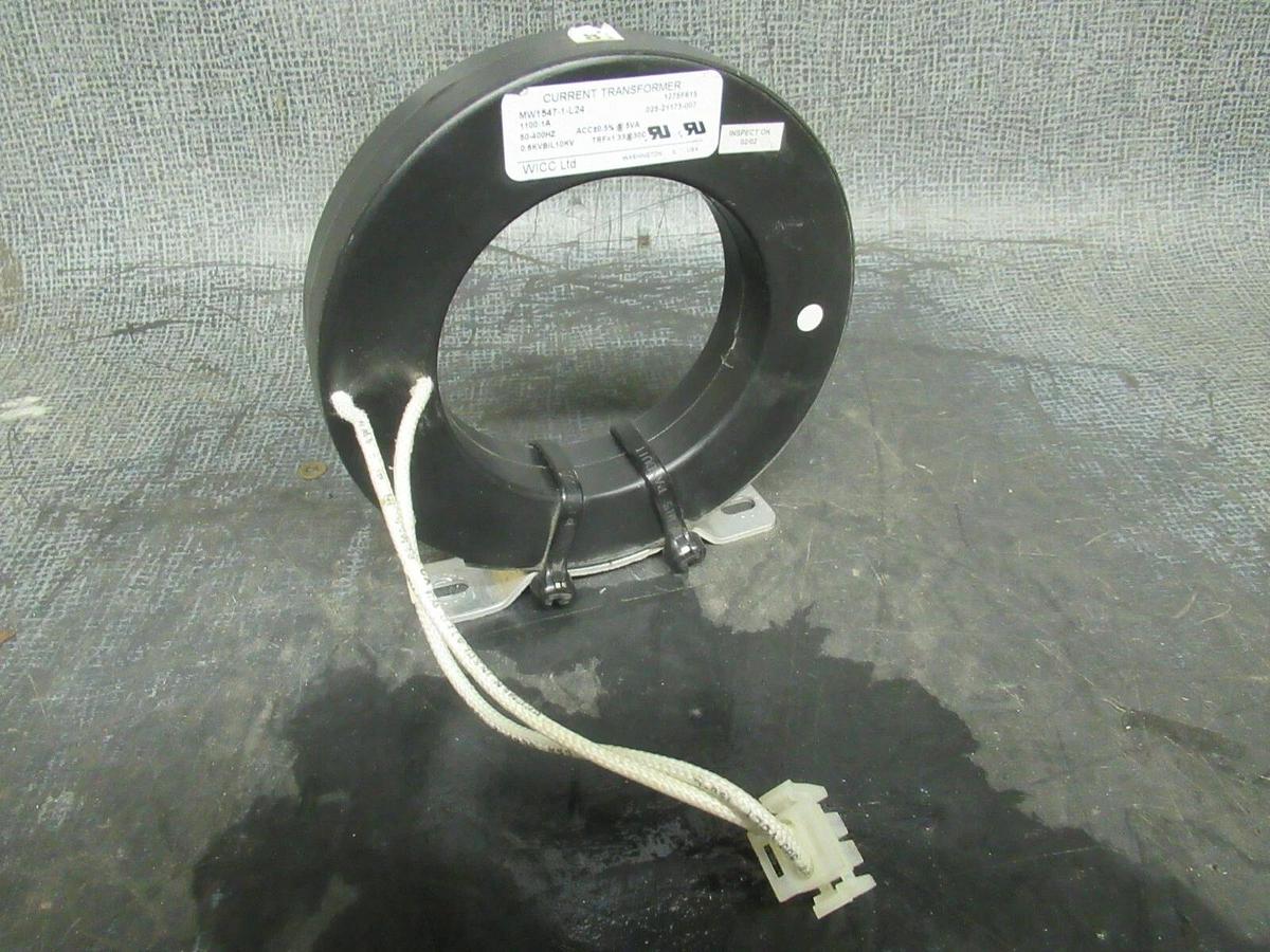 Used WICC LTD CURRENT TRANSFORMER MW1547-1-L24 025-21173-007 RATIO: 300:1A
