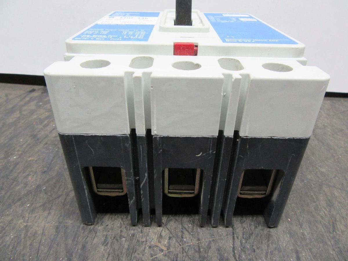 Used CUTLER HAMMER CIRCUIT BREAKER EHD3100 100 AMP 3-POLE 480 VAC