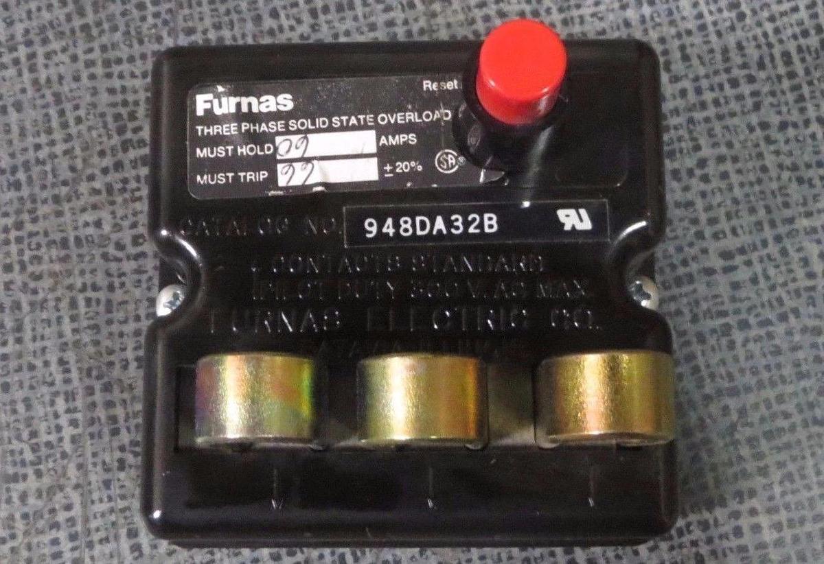 Used FURNAS SOLID STATE OVERLOAD RELAY  MODEL: 948DA32B
