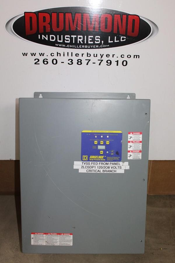 Used SQUARE D SURGELOGIC SURGE PROTECTOR TVS2MEMA27ASWT 3-PHASE ENCLOSURE 3R