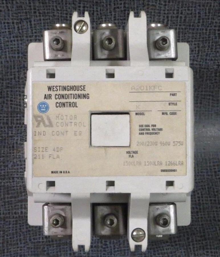 Used WESTINGHOUSE CONTACTOR A201KFC 211 AMP 600 VAC 3-POLE NEMA 4DP **WARRANTY**