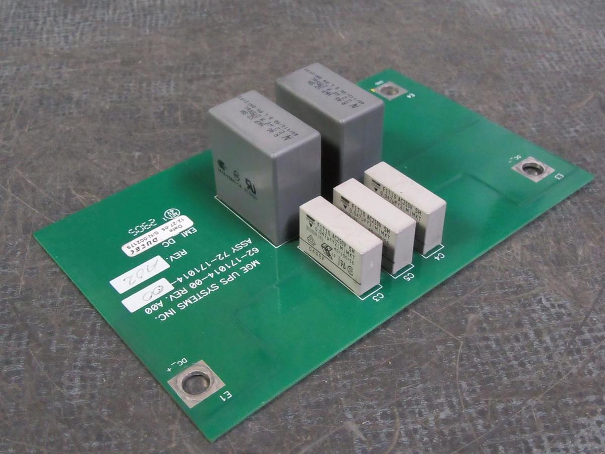 Used MGE UPS SYSTEMS EMI DC CIRCUIT BOARD MODEL: 62-171014-00 ; 72-171014-00 WARRANTY