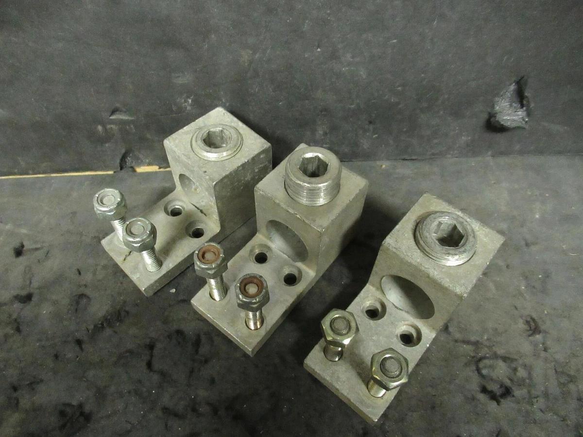 Used (3) MARATHON 97475 1 BARREL MECHANICAL WIRE CONNECTOR LUG TAP 500MCM - #4 POSTS