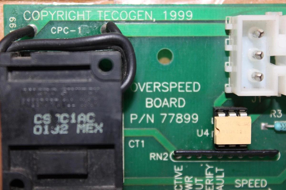 Used TECOGEN OVERSPEED CIRCUIT BOARD W/ MICROSWITCH **WARRANTY INCLUDED**