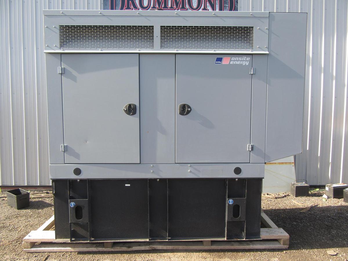 Used 50 KW DIESEL GENERATOR MTU 120/240 V JOHN DEERE SOUND ENCLOSED 499 HRS VIDEO