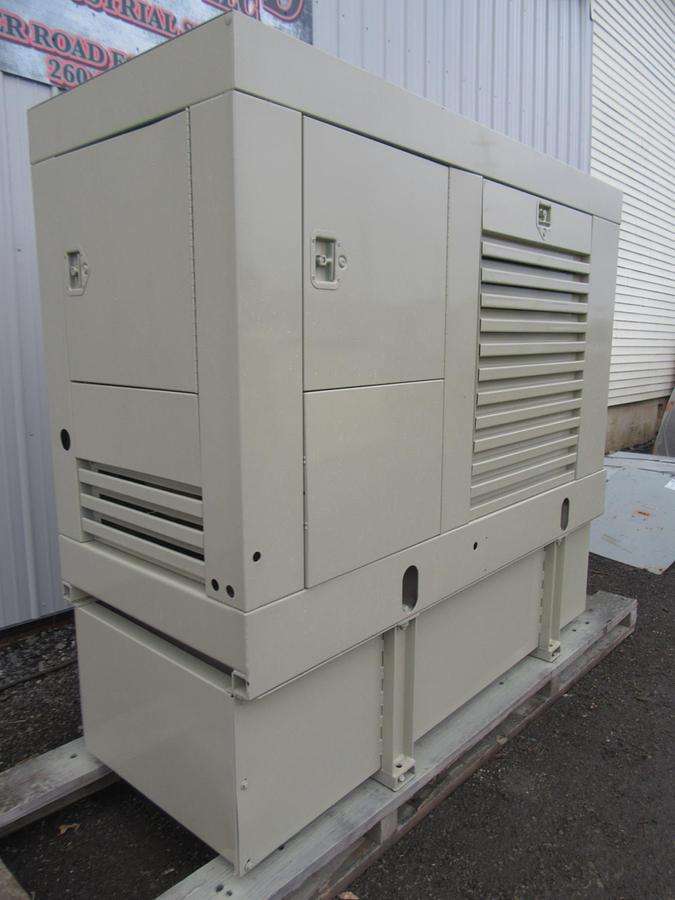 Used 50 KW DIESEL GENERATOR CUMMINS 120/240V B3.9-G1 RECONNECTABLE VIDEO ENCLOSED
