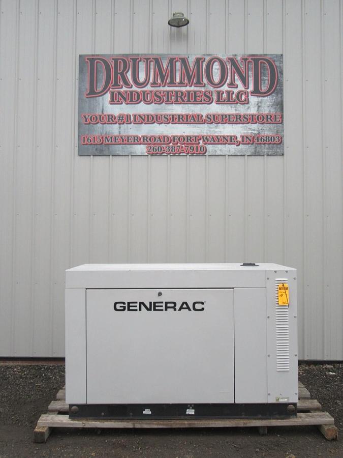 Used 30 KW GENERATOR GENERAC NATURAL GAS LP PROPANE 120/240V 1 PH SG030 66 HRS VIDEO