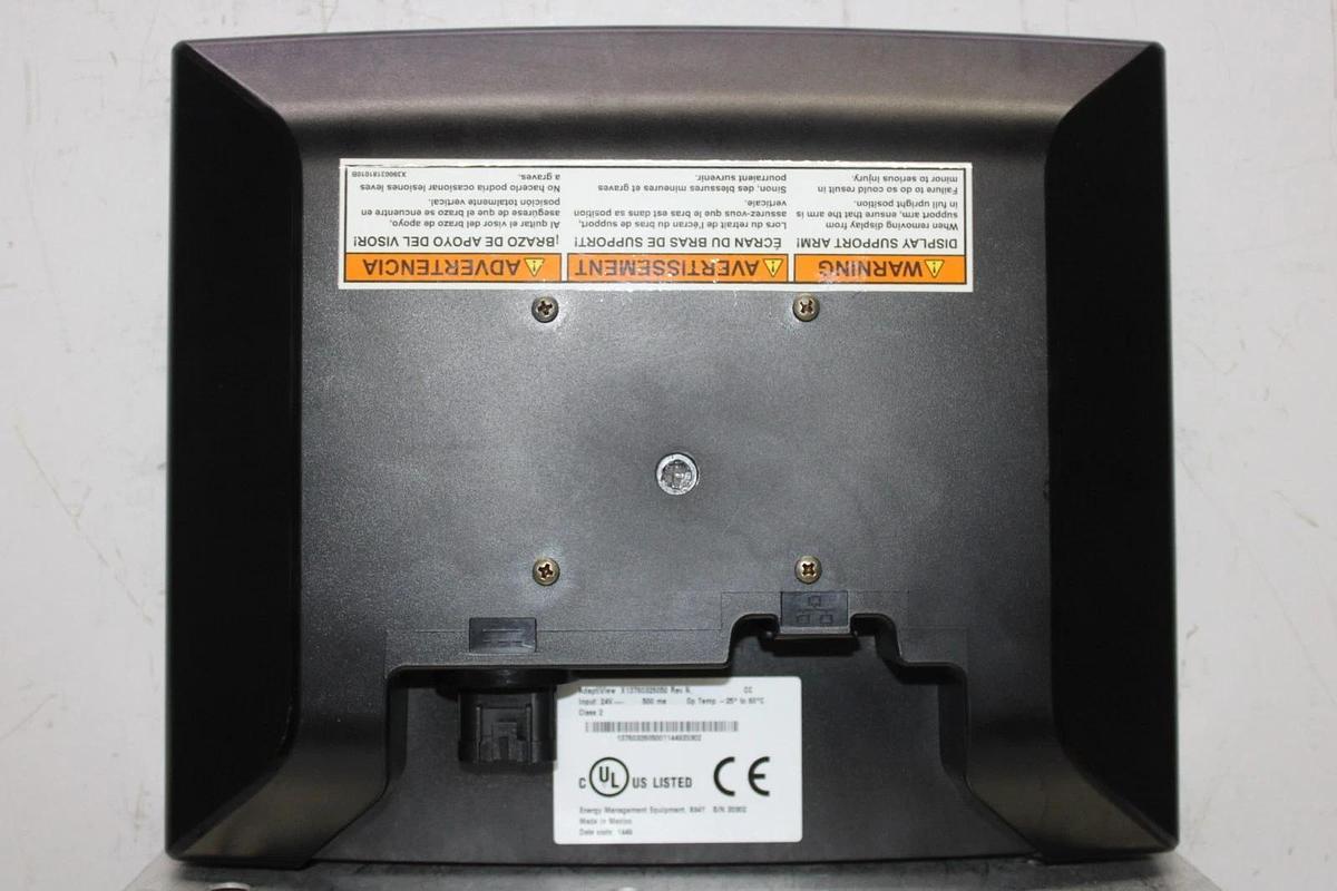 Used TRANE ADAPTIVIEW CHILLER DISPLAY TOUCH SCREEN X13760326050 REV. N 24 VDC