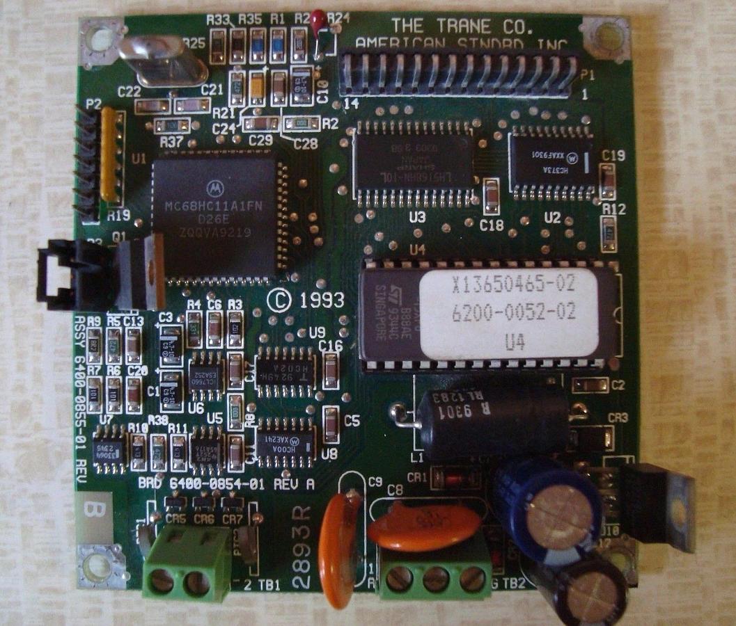 Used TRANE INTERFACE CONTROL CIRCUIT BOARD ASSEMBLY: 6400-0855-01 REV B