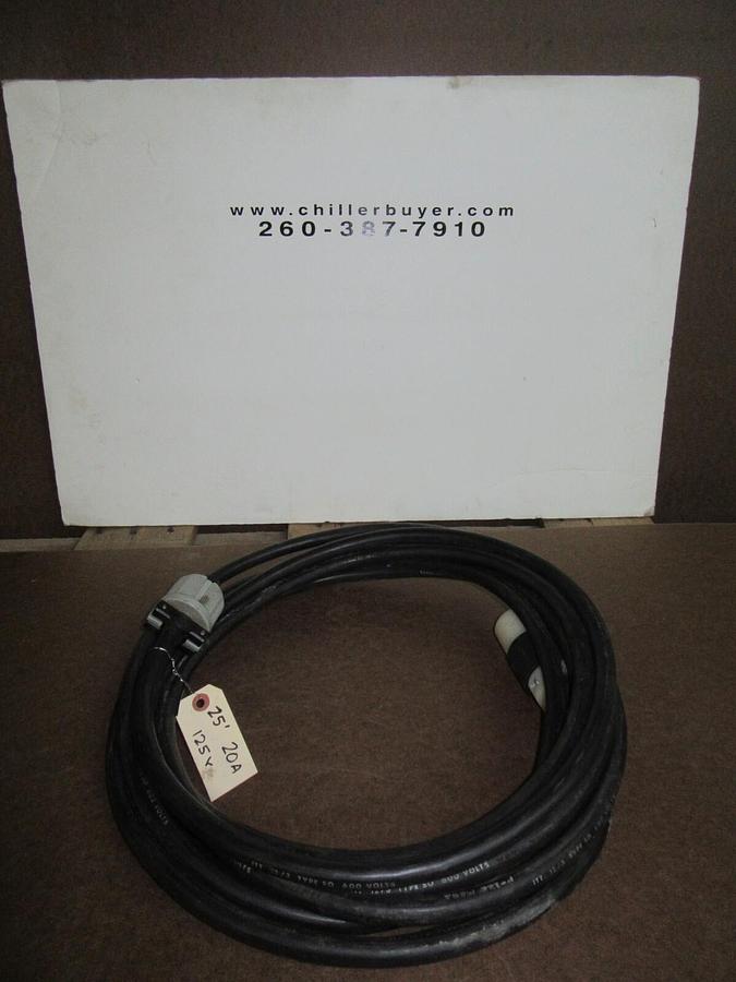 Used 25' SO 12/3 POWER CORD WIRE 20 A 120 V 1 PH HUBBELL / HART TWIST-LOCK PLUG SOW-A
