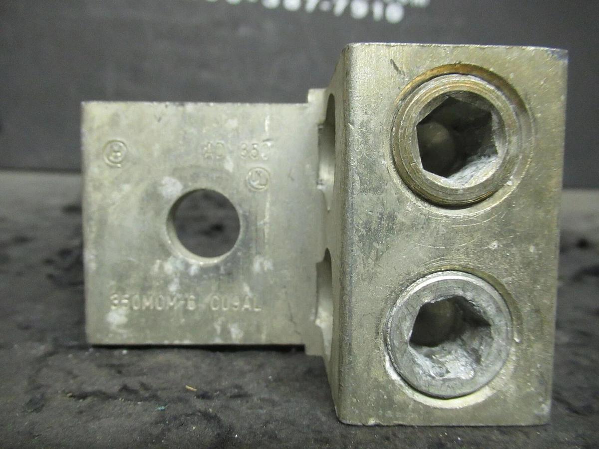 Used HOMAC AD-350 2 (DOUBLE) BARREL MECHANICAL CONNECTOR LUG TAP 350MCM - #6 AD350