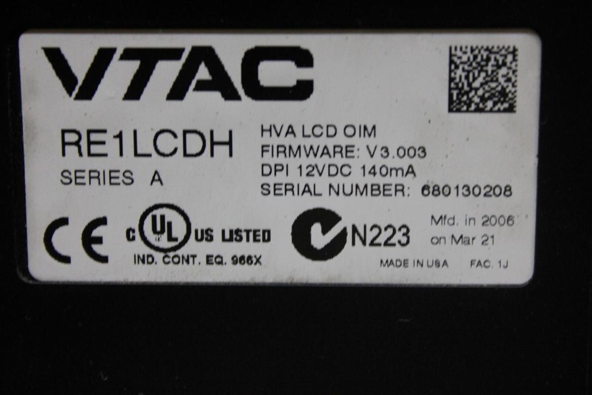Used ROCKWELL VTAC9 VARIABLE SPEED DRIVE 9VT401-027HTAN 480V 3-PHASE 20HP 24.5 AMP