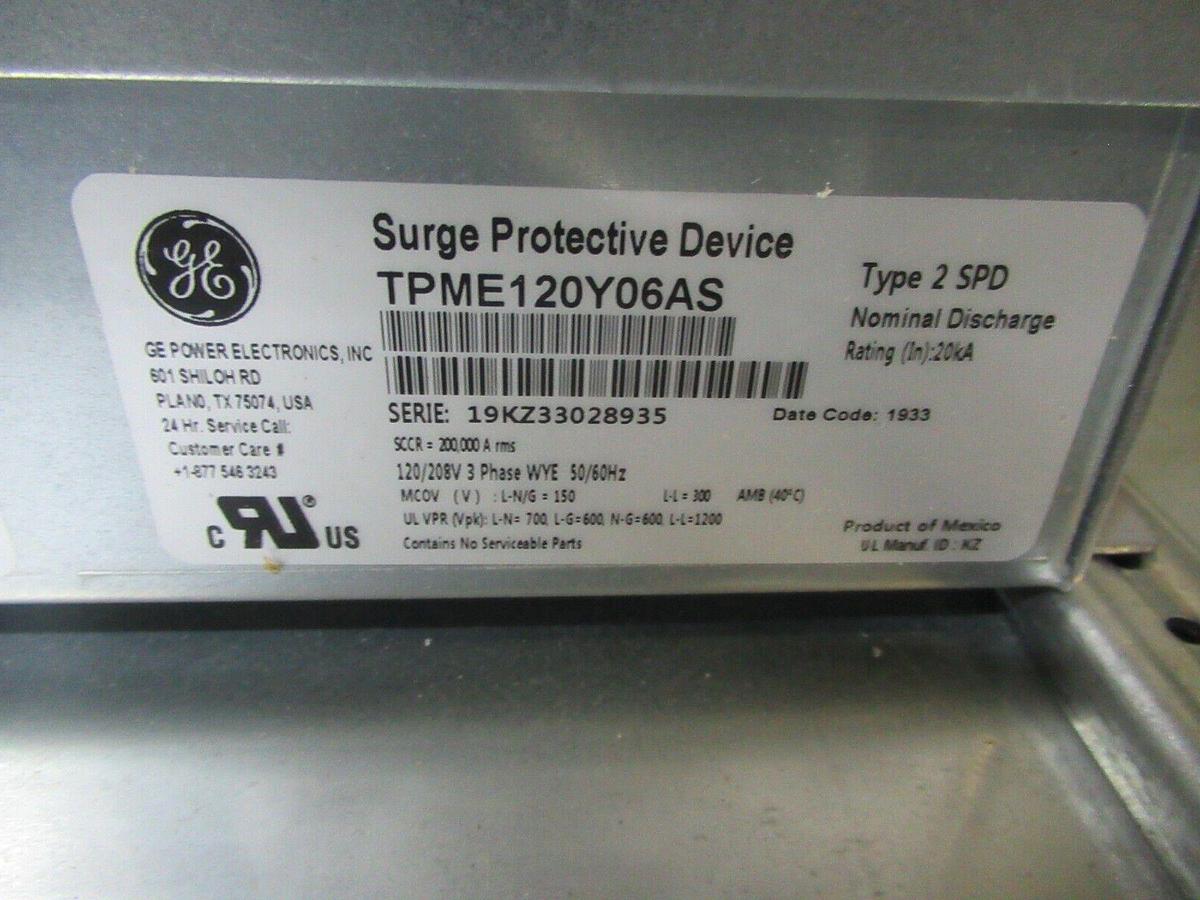 Used GENERAL ELECTRIC A-SERIES II PANELBOARD AQF3362MBX 225 AMP 36-SLOT 208/120 VOLT