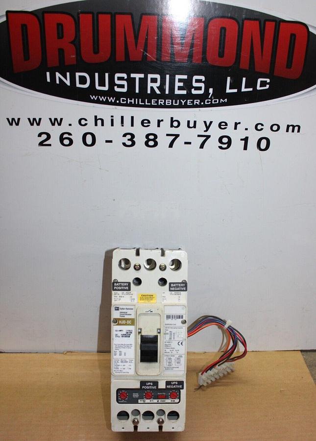 Used EATON DC CIRCUIT BREAKER HJDDC3250F 250 AMP 3-POLE 600 VDC W/ 225 AMP TRIP