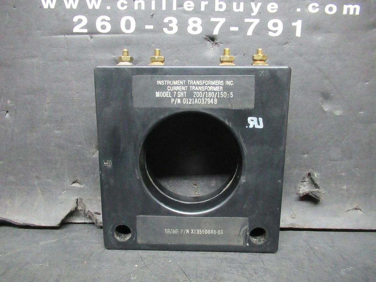 Used TRANE CURRENT TRANSFORMER 0121A03794B X13580048-01 200/180/150: 5 MODEL 7-SHT
