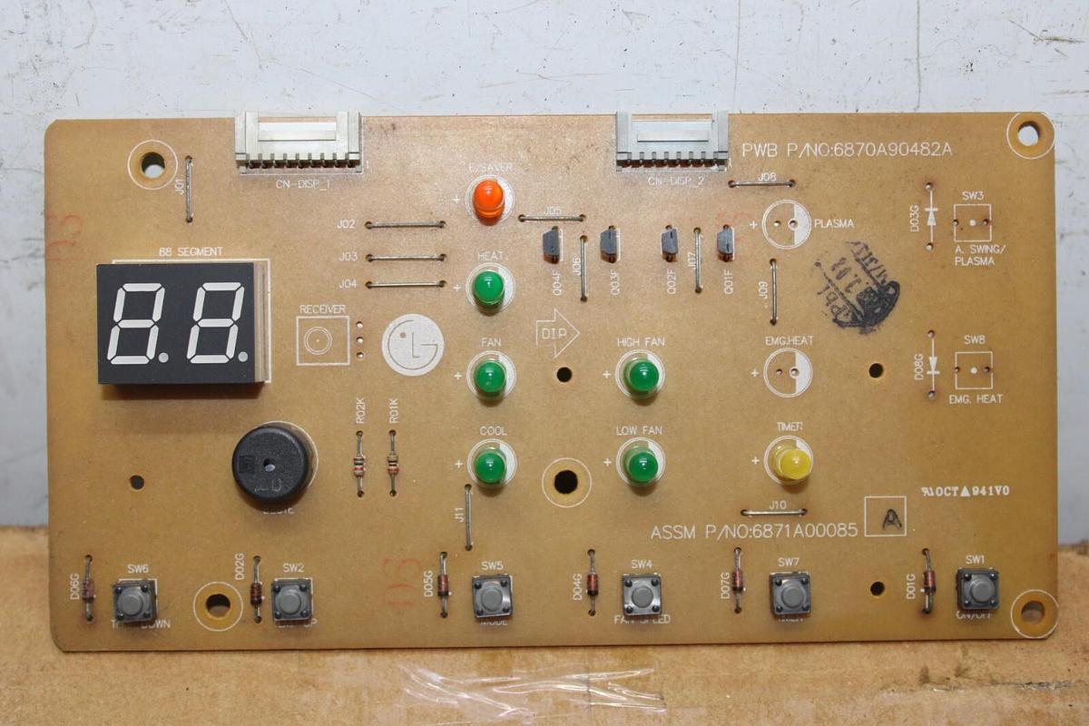Used LG FURNACE USER INTERFACE DISPLAY 6870A90482A 6871A00085 **WARRANTY**