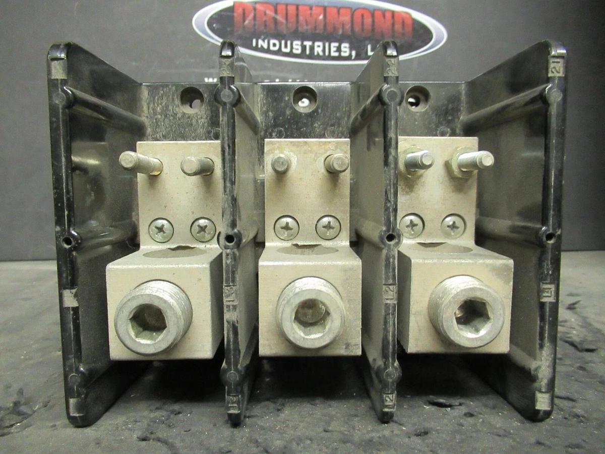 Used MARATHON 1443569 DISTRIBUTION LUG SET 380 AMP 500 MCM - 1/4-20 STUD 600 V 3 PH
