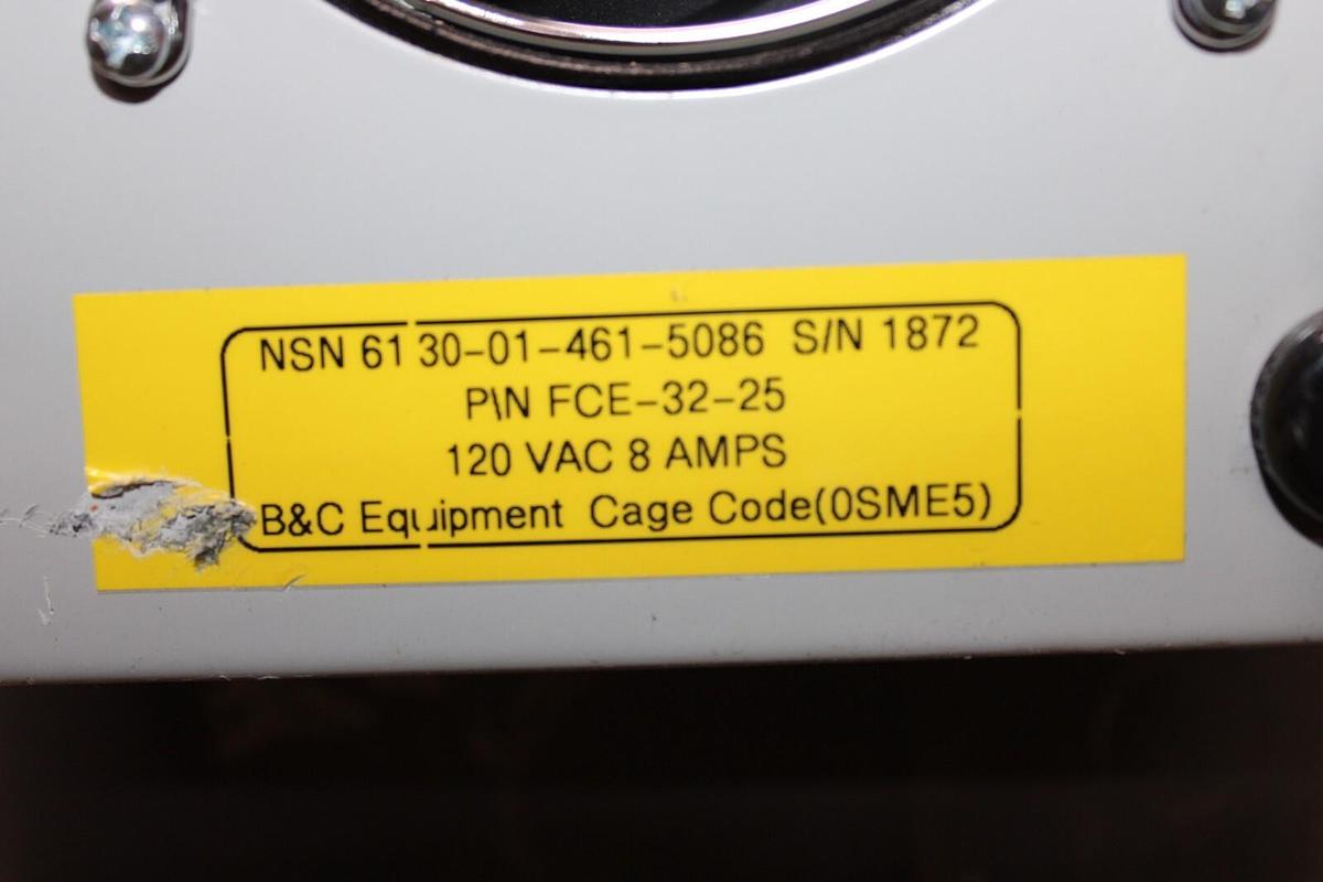 Used E.G. AUTOMATIC 3-STAGE BATTERY CHARGE 120 VAC 8 AMP 60 HZ FCE-32-25 *WARRANTY*