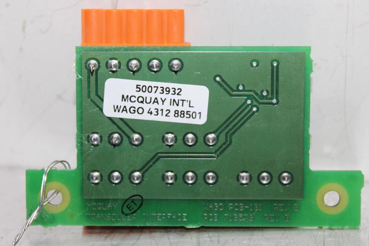 Used MCQUAY TRANSDUCER ADD-ON BOARD FOR MICROTECH PLC 718577 50073932