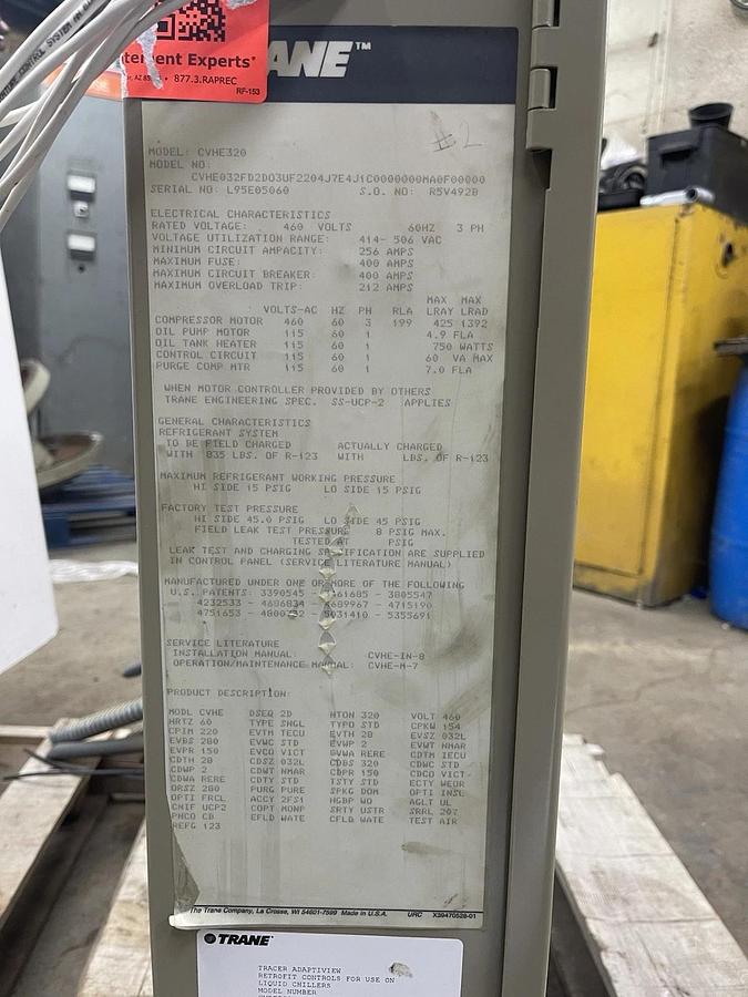 Used TRANE RETROFIT TRACER ADAPTIVIEW CHILLER CONTROL CVHE320 W/ TOUCHSCREEN DISPLAY