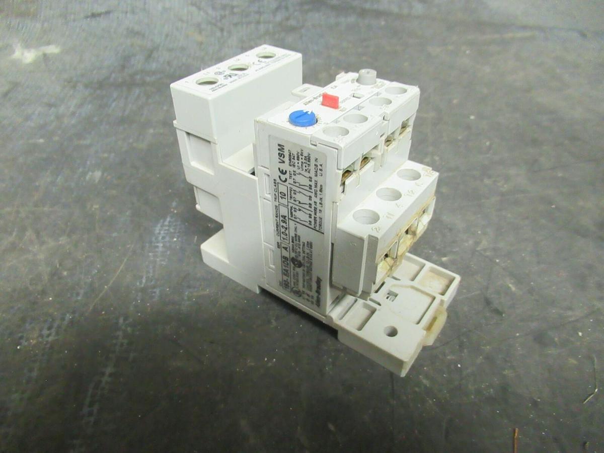 Used 2.9 AMP ALLEN BRADLEY OVERLOAD RELAY 193-EA1DB SER. A 600 VAC 3 POLE