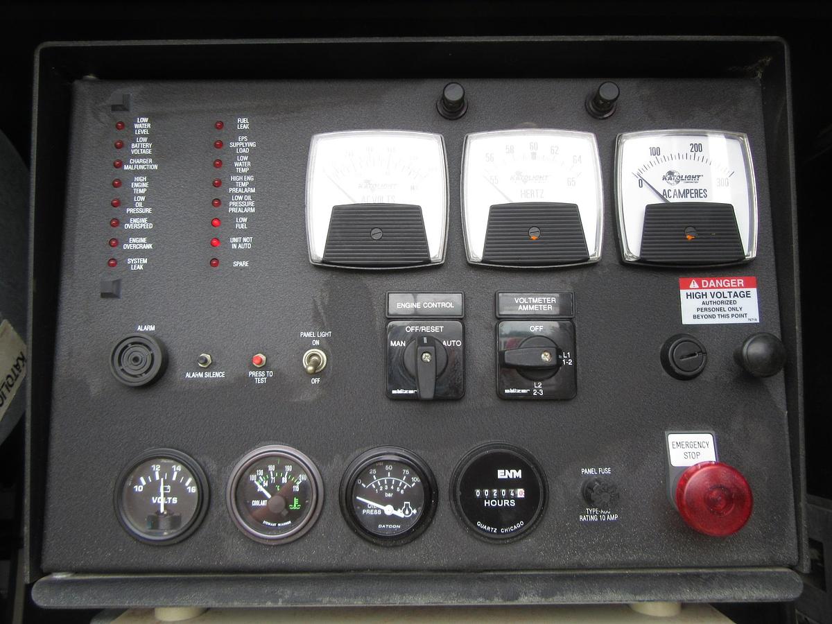 Used 60 KW DIESEL GENERATOR KATOLIGHT 120/240V RE-CONNECTABLE SOUND ENCLOSED 204 HRS
