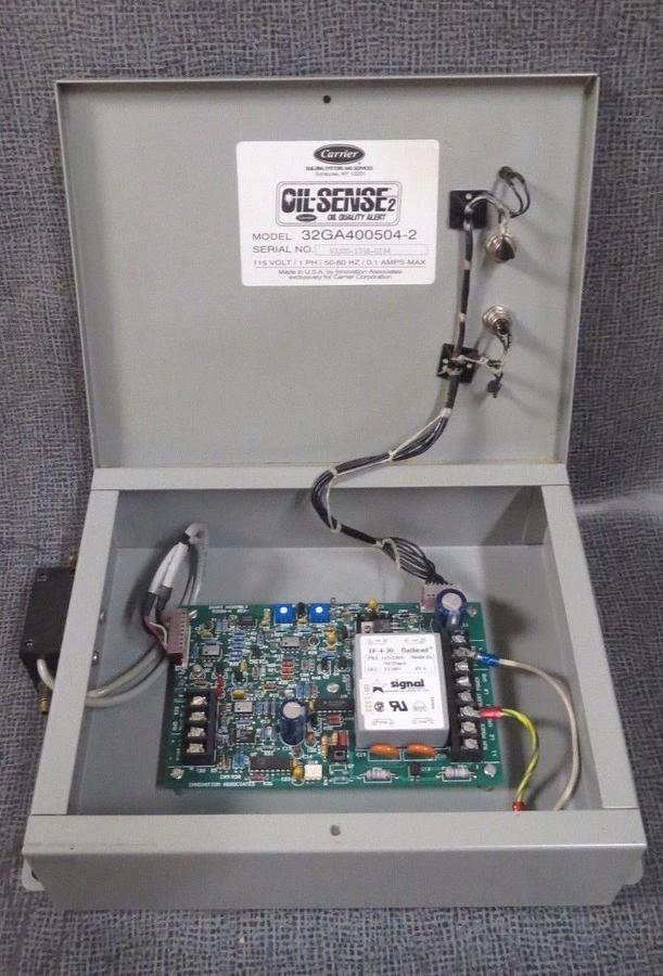 Used CARRIER OIL-SENSE 2 QUALITY SENSOR 115V 1 PHASE MODEL 32GA400504-2