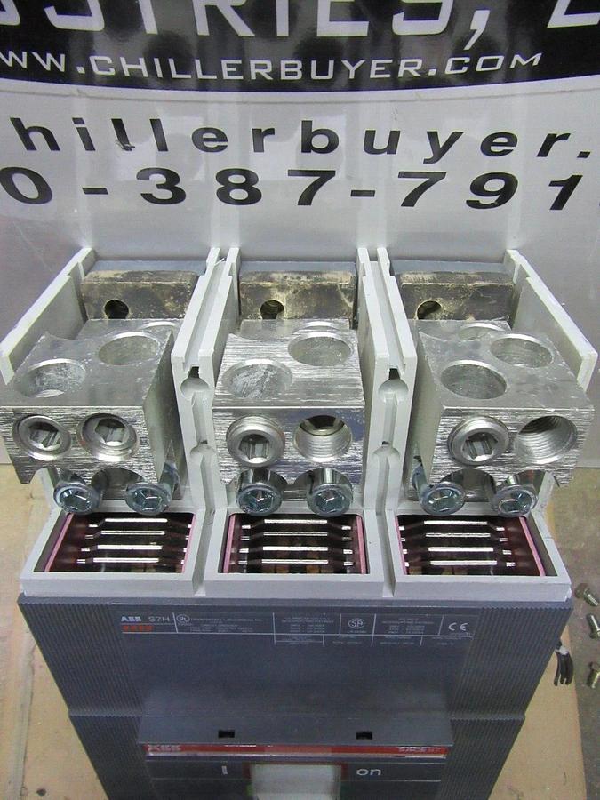 Used ABB CIRCUIT BREAKER SACE S7 S7H 1000 AMP 600 VAC W/ AUXILIARY SWITCH & SHUNT