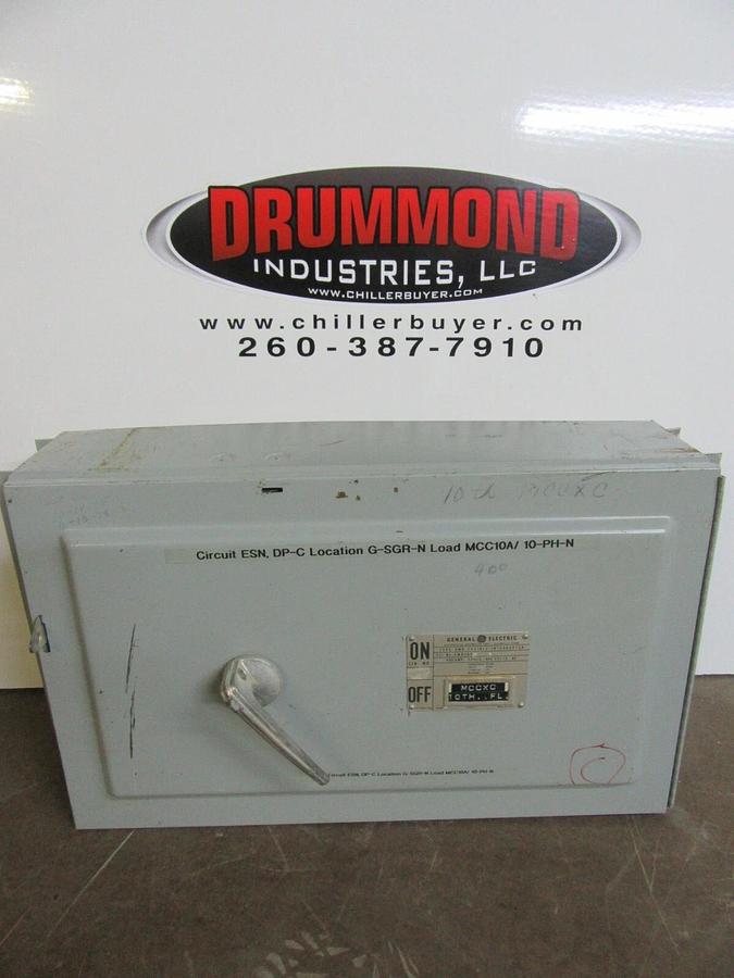 Used GE QMR PANELBOARD FUSIBLE DISCONNECT QMR365R 400 AMP 600 VAC 350 HP 3-PHASE