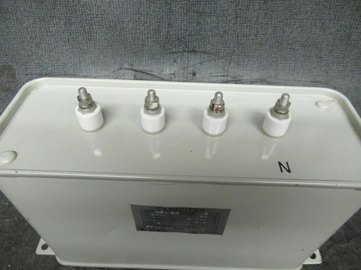 Used SHIZUKI CAPACITOR EF09161 MF-RG 60 HZ 3 x 300 uF 4-5 KG 208 V 3 POLE
