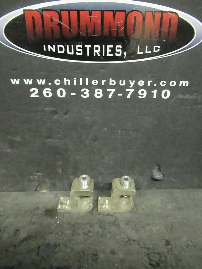 Used (2 QTY) BURNDY BGBL-250 1 BARREL MECHANICAL WIRE CONNECTOR LUG TAP #6 - 250KCMIL