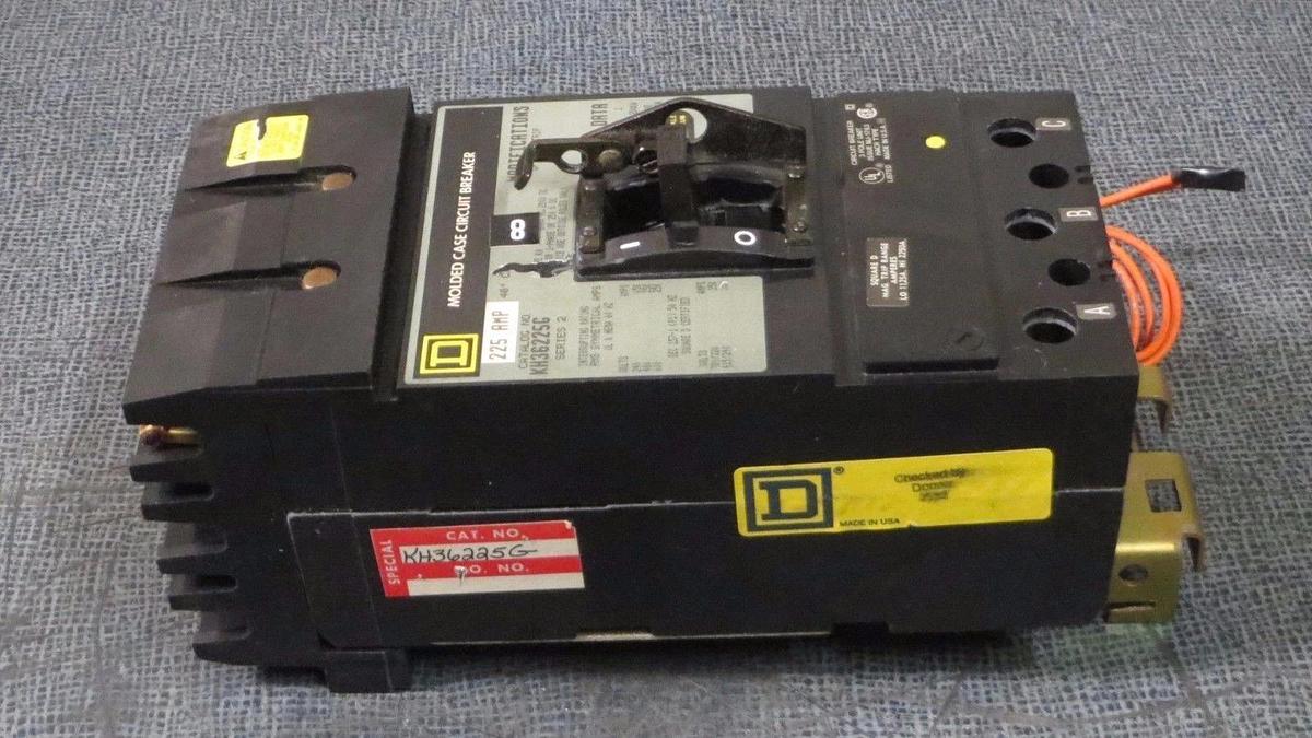 Used SQUARE D I-LINE BREAKER KH36225G 225 AMP 600 V 3 POLE W/ GROUND FAULT SHUNT